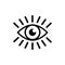 Eye with eyelashes icon. Look and Vision icon.