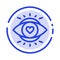 Eye, Eyes, Education, Light Blue Dotted Line Line Icon