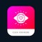 Eye, Eyes, Education, Light Mobile App Button. Android and IOS Glyph Version