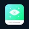 Eye, Eyes, Watching Mobile App Button. Android and IOS Glyph Version