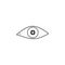 Eye with farsightedness problems icon. Element of medical instruments icons. Premium quality graphic design icon. Signs, outline s