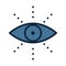 eye focus line isolated vector icon can be easily modified and edit