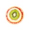 Eye of fruits, grapefruit, kiwi, lemon