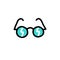 Eye glasses doodle icon