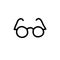 Eye glasses doodle icon, vector illustration