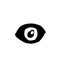 Eye grunge simple icon. Vector hand drawn illustration.