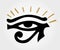 Eye of Horus ancient RA eye with sun rays