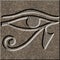 Eye of Horus chiseled in granite