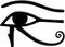 Eye of Horus. concept and symbol in ancient Egyptian religion that represents well-being, healing, and protection. Egypt Amulet