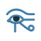 Eye of Horus Egypt Deity, eye of Ra, antique Egyptian hieroglyphic mystical sign, symbol of ancient Egypt, vector