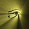 Eye of Horus Egyptian sign light flare