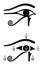 Eye of Horus fractions values black and white