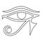 Eye of Horus icon, outline style