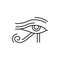 Eye of Horus isolated outline vector icon, sign