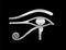 Eye Of Horus Silver Symbol Black Background