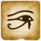 Eye of Horus symbol old paper