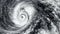 Eye of the Hurricane. Hurricane on a black background. Typhoon over planet Earth. Category 5 super typhoon Views from