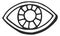 Eye icon. Human vision symbol. Optical sign