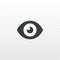 Eye icon isolated on transparent background. Pictogram number of views. Element for design app, chat, messenger or website