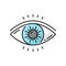 Eye icon, ophthalmology, optometry, laser surgery