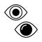 Eye icon set for logo optics, medical. vector