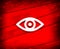 Eye icon shiny line red background illustration