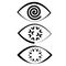 Eye icon spiral iris