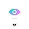 Eye icon, UI. Web icon. Video emblem. View, webcam, watching icons. Eye symbol with shadow.