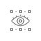 Eye identification line outline icon