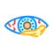 eye infection ophthalmology color icon vector illustration