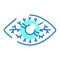 Eye inflammation line color icon. Infectious diseases. Conjunctivitis. Allergy symptoms. Sign for web page, mobile app, button,