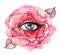 Eye inside rose