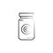 Eye jar icon. Element of mad science icon for mobile concept and web apps. Hand drawn Eye jar icon can be used for web and mobile