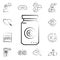 Eye jar icon. Mad science icons universal set for web and mobile
