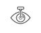 Eye laser surgery line icon. Oculist clinic sign. Optometry vision. Vector