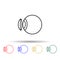 Eye lens multi color icon. Simple thin line, outline vector of eye care icons for ui and ux, website or mobile application