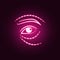 eye lift neon icon. Elements of antiaging set. Simple icon for websites, web design, mobile app, info graphics