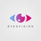 Eye Logo design vector template. beauty eyes vision icon. Vision Logotype concept idea