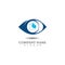 Eye Logo vision abstract simple design vector template