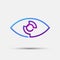 Eye, look, view, vision blended interlaced creative line icon