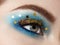 Eye makeup woman with decorative stars