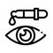 Eye Medicine Dropper Pipette Icon Thin Line Vector