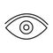 Eye optometry healthcare medical and hospital pictogram line style icon