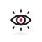 Eye outline icon, linear style, perfect for vision icon, eye surgery emblem, retina recognition tech logotype, optical