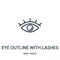 eye outline with lashes icon vector from body parts collection. Thin line eye outline with lashes outline icon vector illustration