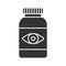 Eye pills glyph icon