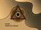 Eye of Providence, pyramid, abstract image on a wavy background. The All-Seeing Eye of God. The symbol of omniscience. Esotericism