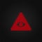 Eye, pyramid  icon. Traffic light, retro style. Eye, pyramid  icon