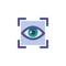 Eye scan flat icon