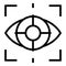 Eye scanning icon outline vector. Scan vision